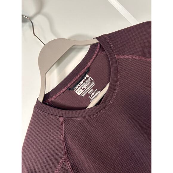 Carhartt Women's Base Force Tech Thermal‎ T-Shirt Top Pullover Brown Size Medium - Picture 2 of 10